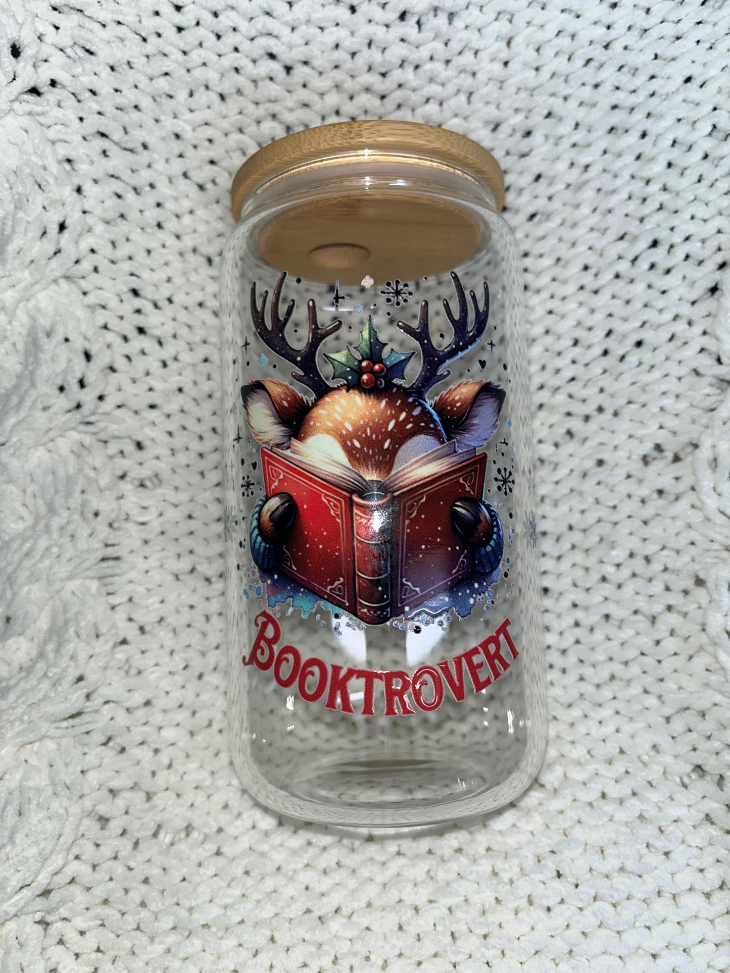 Booktrovert Glass Cup