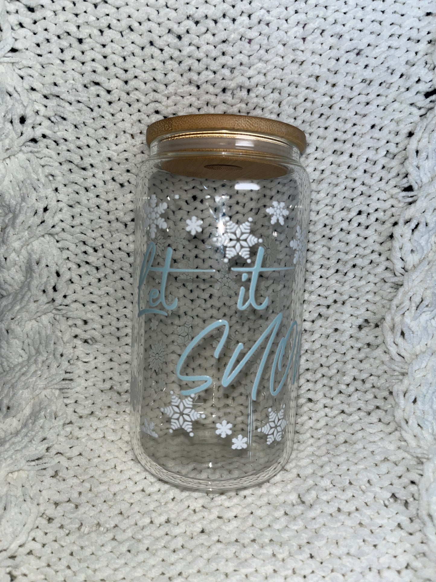 Let It Snow Glass Cup